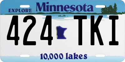 MN license plate 424TKI