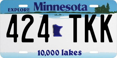 MN license plate 424TKK