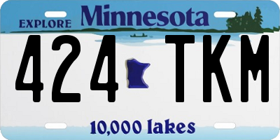 MN license plate 424TKM