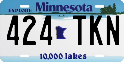 MN license plate 424TKN