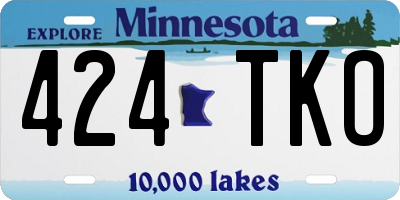 MN license plate 424TKO