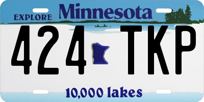 MN license plate 424TKP