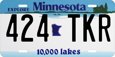 MN license plate 424TKR