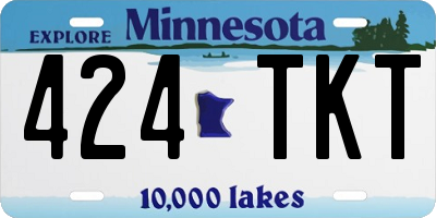 MN license plate 424TKT