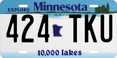 MN license plate 424TKU