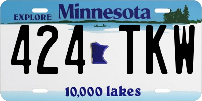 MN license plate 424TKW