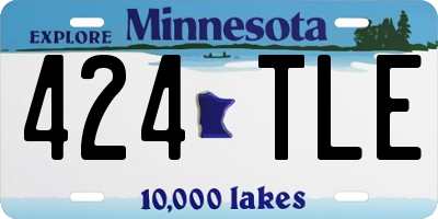 MN license plate 424TLE
