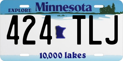 MN license plate 424TLJ