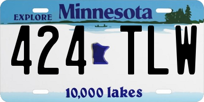MN license plate 424TLW