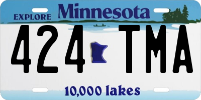 MN license plate 424TMA