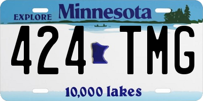 MN license plate 424TMG