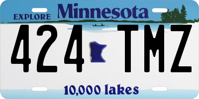 MN license plate 424TMZ