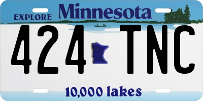 MN license plate 424TNC