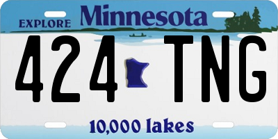 MN license plate 424TNG