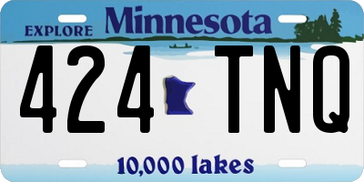 MN license plate 424TNQ