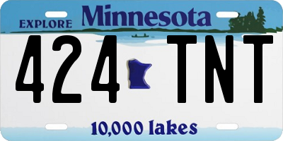 MN license plate 424TNT