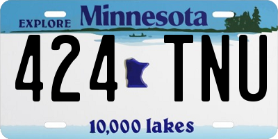 MN license plate 424TNU