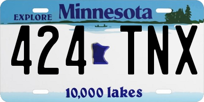MN license plate 424TNX
