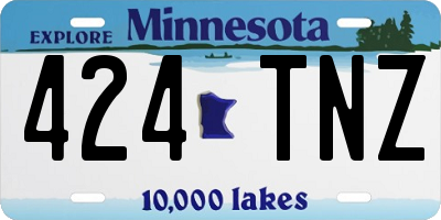MN license plate 424TNZ