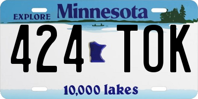 MN license plate 424TOK