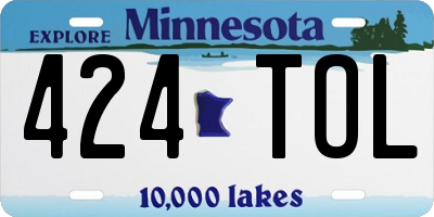 MN license plate 424TOL