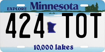 MN license plate 424TOT