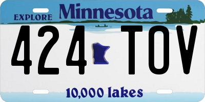 MN license plate 424TOV