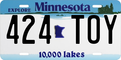 MN license plate 424TOY