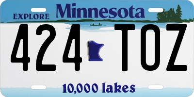 MN license plate 424TOZ