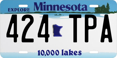 MN license plate 424TPA