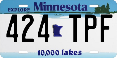 MN license plate 424TPF