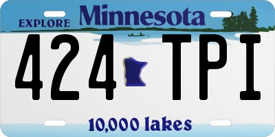 MN license plate 424TPI