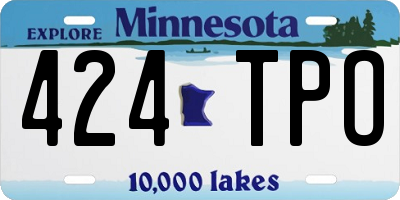 MN license plate 424TPO