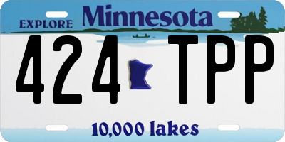MN license plate 424TPP
