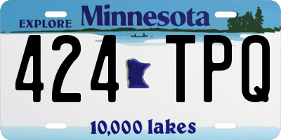 MN license plate 424TPQ