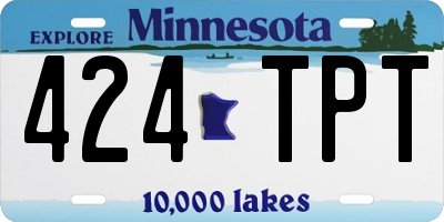 MN license plate 424TPT