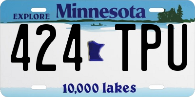 MN license plate 424TPU