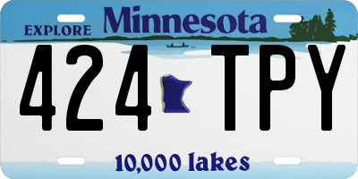 MN license plate 424TPY