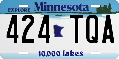 MN license plate 424TQA