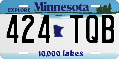 MN license plate 424TQB