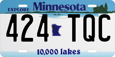 MN license plate 424TQC
