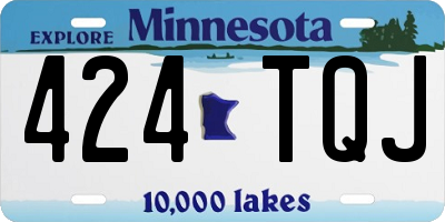 MN license plate 424TQJ