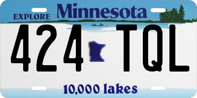 MN license plate 424TQL