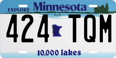 MN license plate 424TQM