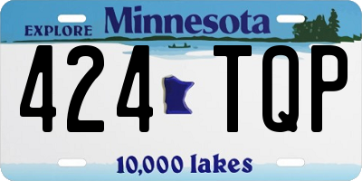 MN license plate 424TQP