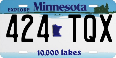 MN license plate 424TQX