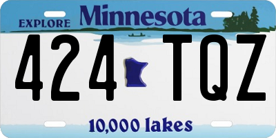MN license plate 424TQZ
