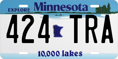 MN license plate 424TRA