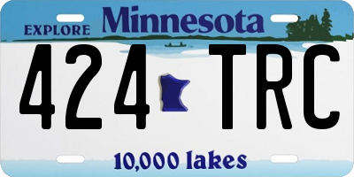 MN license plate 424TRC