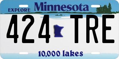 MN license plate 424TRE